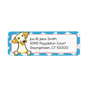 Yellow Lab Sailboats Blue