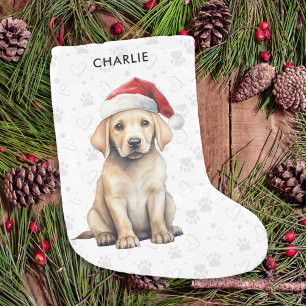 Yellow Lab Santa Christmas Stocking