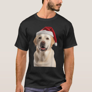 Yellow Lab Santa Hat Christmas Dog Cute Labrador R T-Shirt
