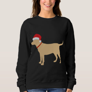 Yellow Lab Santa Hat Cute Labrador Christmas Gift Sweatshirt