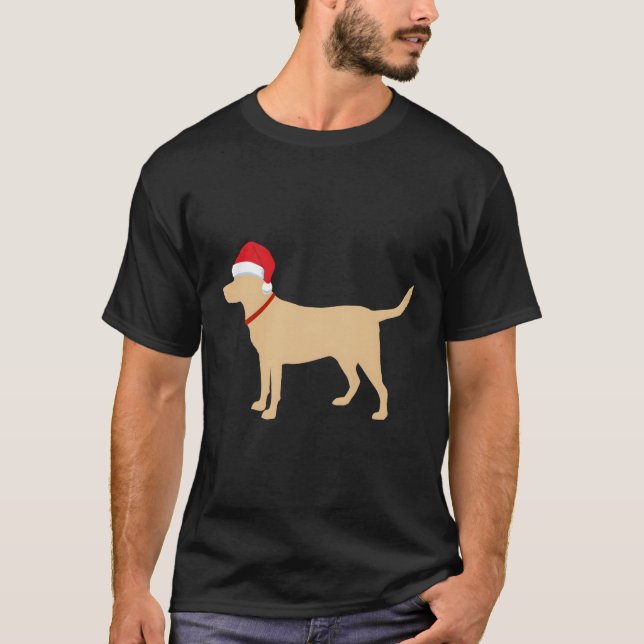 Yellow Lab Santa Labrador T-Shirt (Front)