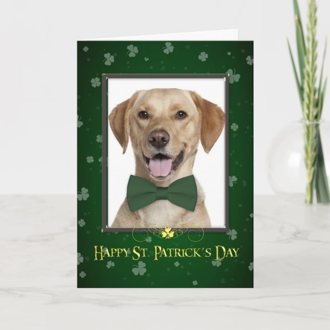 Yellow Lab St. Patrick's Day Card (Front)
