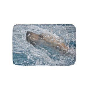 Yellow Lab Swimming Photographic Art Bath Mat