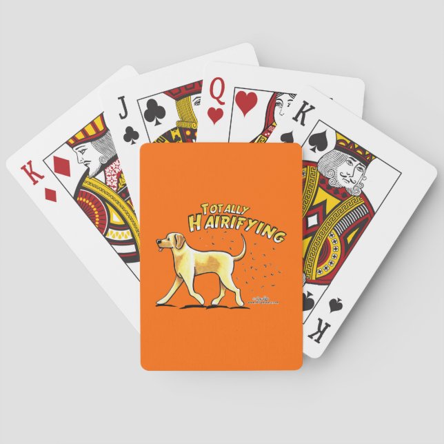 Yellow Lab Totally Hairifying Playing Cards (Back)