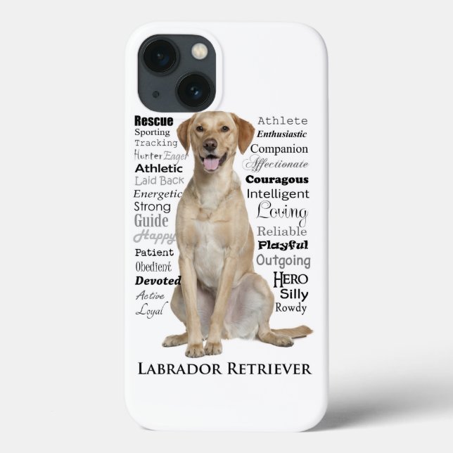 Yellow Lab Traits Smartphone Case (Back)