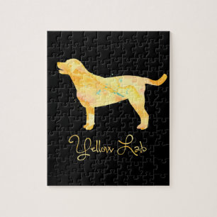 Yellow Lab Watercolor Design Jigsaw Puzzle