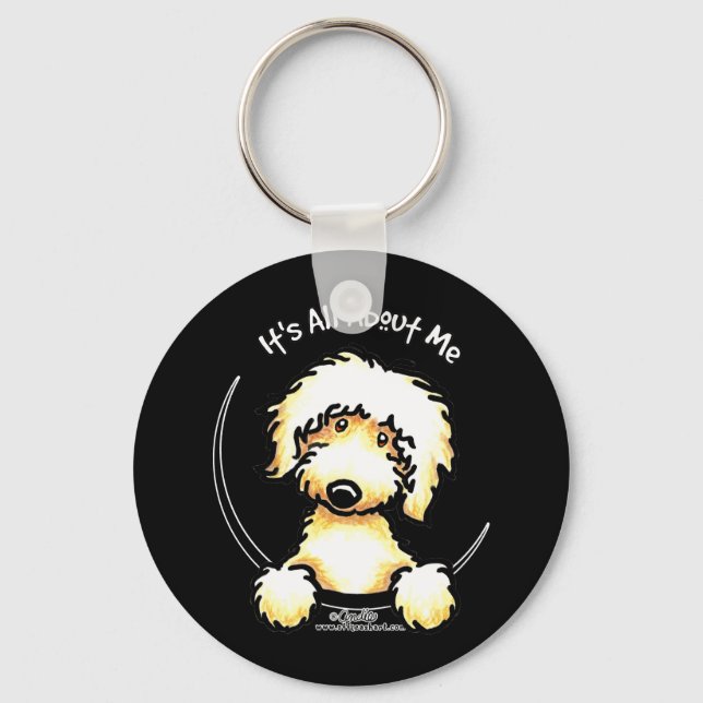 Yellow Labradoodle IAAM Key Ring (Front)