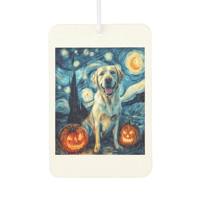 Yellow Labrador (1) Car Air Freshener (Front)