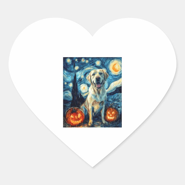 Yellow Labrador (1) Heart Sticker (Front)