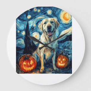 Yellow Labrador (1) Large Clock