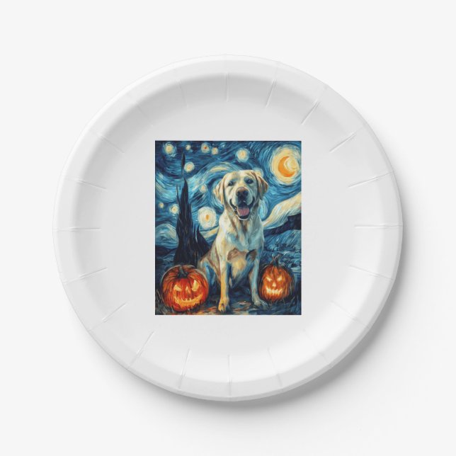 Yellow Labrador (1) Paper Plate (Front)