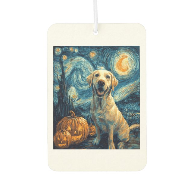 Yellow Labrador (2) Car Air Freshener (Front)