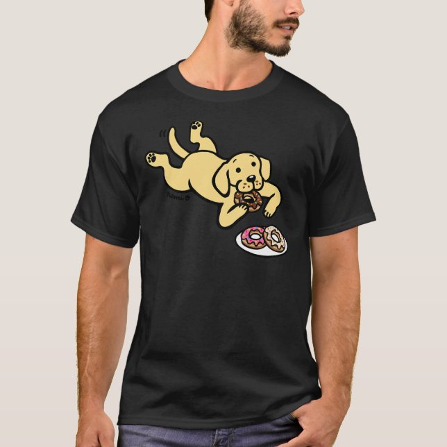 Yellow Labrador And Doughnuts T-Shirt (Front)