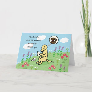 Yellow Labrador and Letter Someone Cares Card