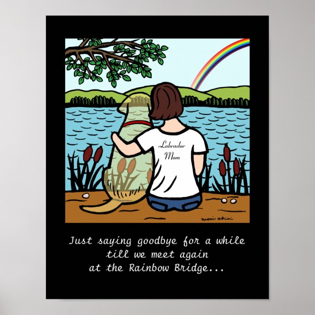 Yellow Labrador Angel and Mum 3 Poster (Front)