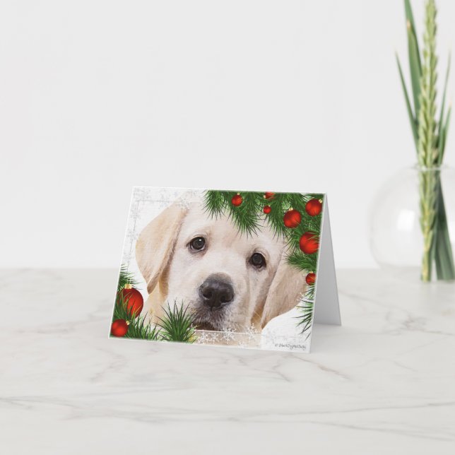 Yellow Labrador Christmas Card (Front)