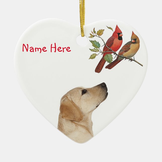 Yellow Labrador Christmas Ornament (Front)