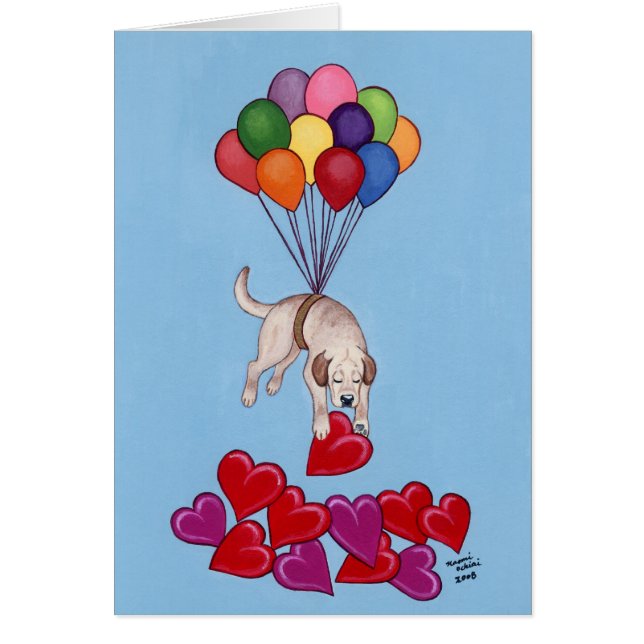 Yellow Labrador collecting LOVE (Front)