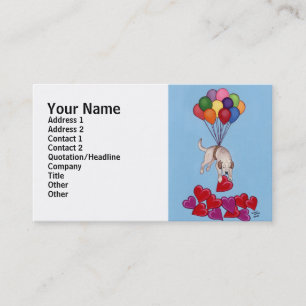 Yellow Labrador collecting LOVE Business Card