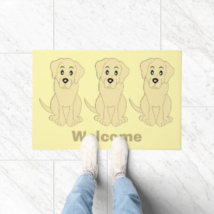 Yellow Labrador Dog Design Doormat