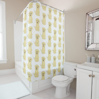 Yellow Labrador Dog Design Shower Curtain