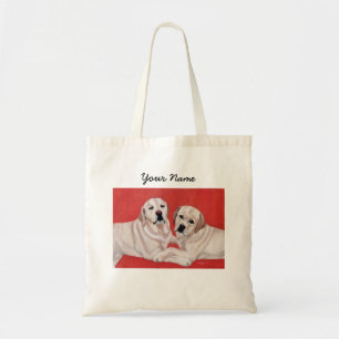Yellow Labrador Duo Painting Tote Bag