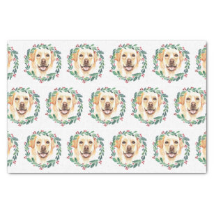 Yellow Labrador Elegant Dog Christmas Tissue Paper