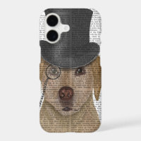 Yellow Labrador, Formal Hound and Hat