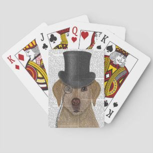 Yellow Labrador, Formal Hound and Hat Playing Cards