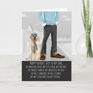 Yellow Labrador from the Dog Father's Day Card
