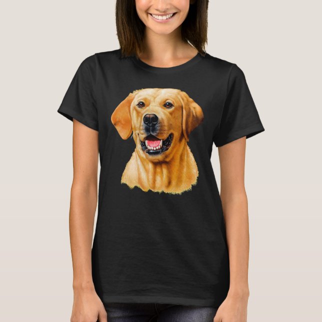 Yellow Labrador Full Face Image T-Shirt (Front)