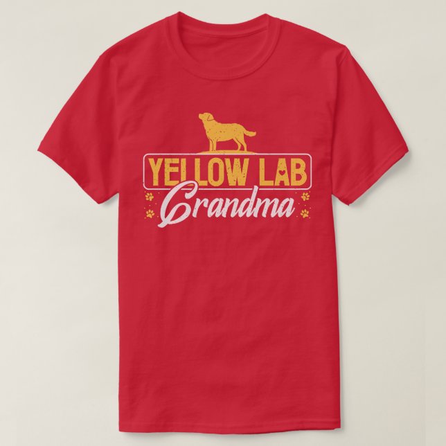 Yellow Labrador Grandma Lab Retriever Dog Lovers  T-Shirt (Design Front)