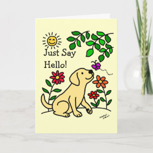 Yellow Labrador & Green Card