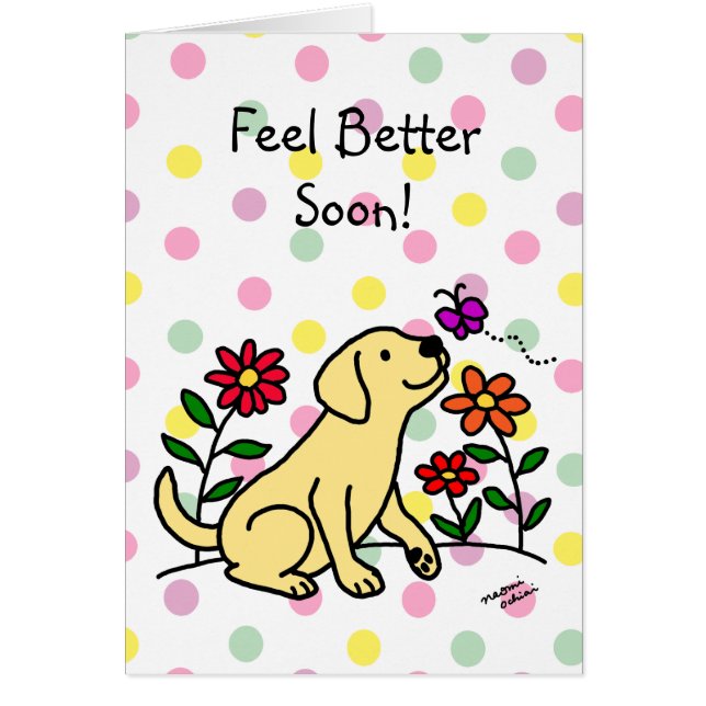 Yellow Labrador & Green Cartoon (Front)