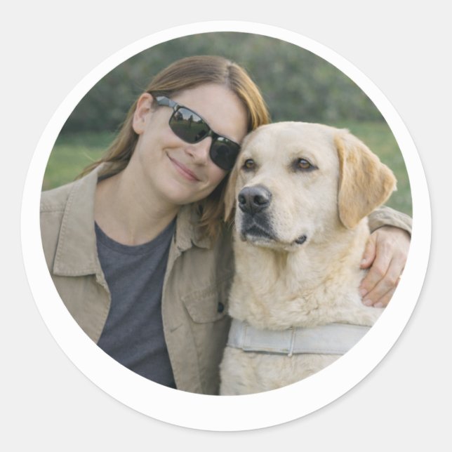 Yellow Labrador Guide Dog Partnership – Classic Round Sticker (Front)