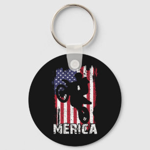 Yellow Labrador Labs Patriotic American Flag Dog 4 Key Ring