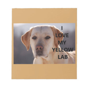 yellow labrador love w pic notepad