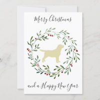 Yellow Labrador Merry Christmas Labrador Retriever