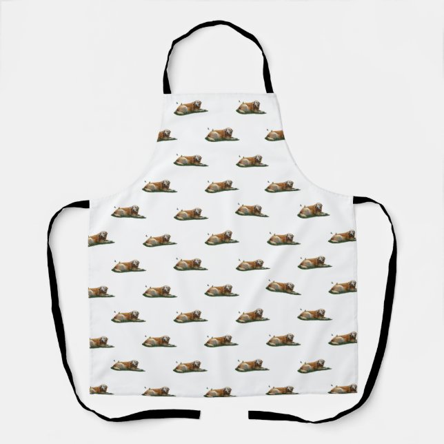 Yellow Labrador Mixed Breed Dog Apron (Front)