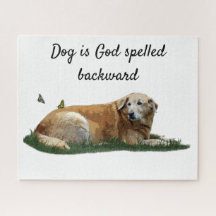 Yellow Labrador Mixed Breed Dog Jigsaw Puzzle