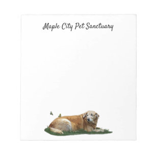 Yellow Labrador Mixed Breed Dog Notepad