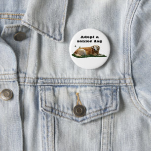 Yellow Labrador Mixed Breed Dog Pin Button