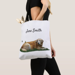 Yellow Labrador Mixed Breed Dog Tote Bag