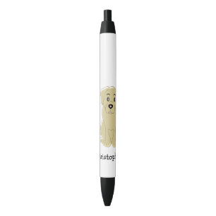 Yellow Labrador Personalised Black Ink Pen