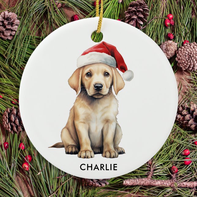 Yellow Labrador Personalised Dog Lover Christmas  Ceramic Tree Decoration (Creator Uploaded)