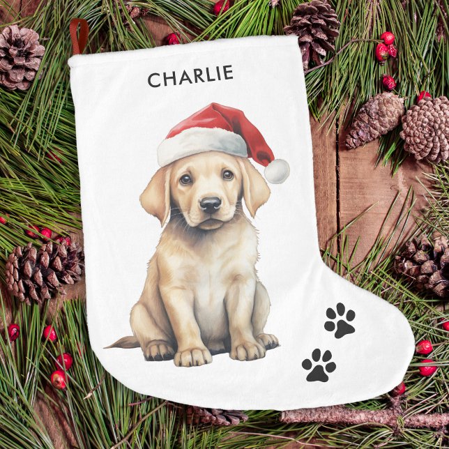 Yellow Labrador Personalised Dog Lover Christmas  Large Christmas Stocking (Creator Uploaded)