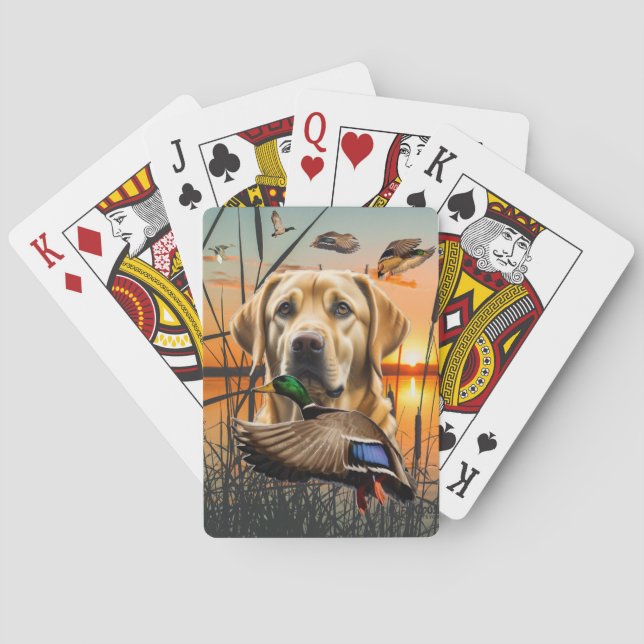 Yellow Labrador Playing Cards, Labrador  Cards (Back)