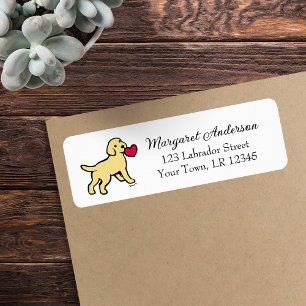 Yellow Labrador Puppy Return Address