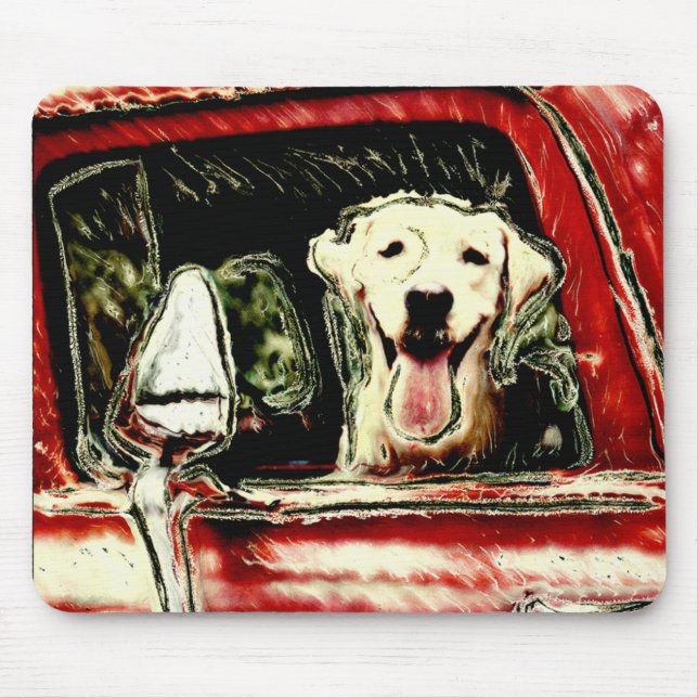 YELLOW LABRADOR RETIEVER MOUSE MAT (Front)