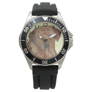 yellow labrador retreiver dog portrait art watch